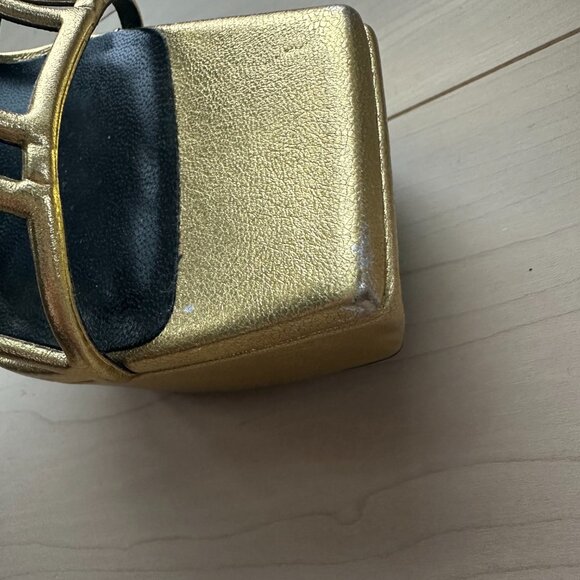 Versace Gold Platform Heels - Picture 5 of 11